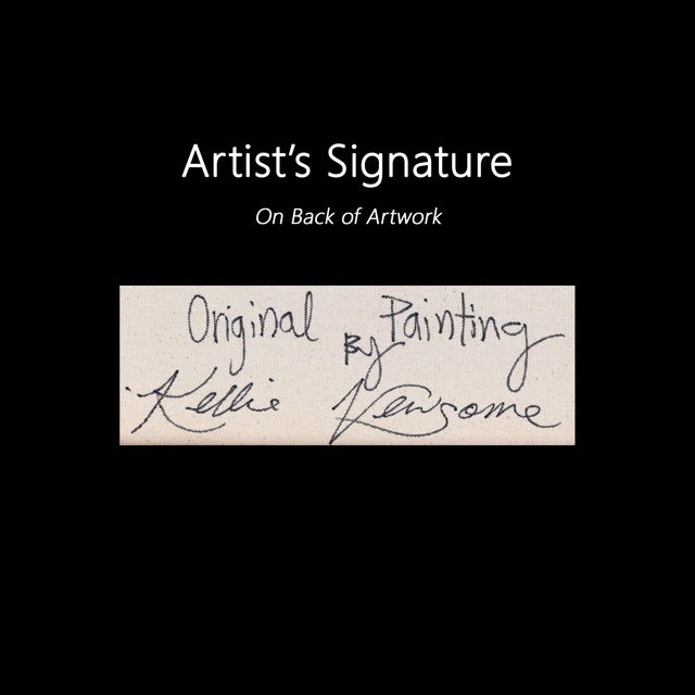 Mint Julep - Framed Abstract Sage Green Botanical Floral Still Life Original Artwork by Kellie Newsome For Sale - Image 9 of 9