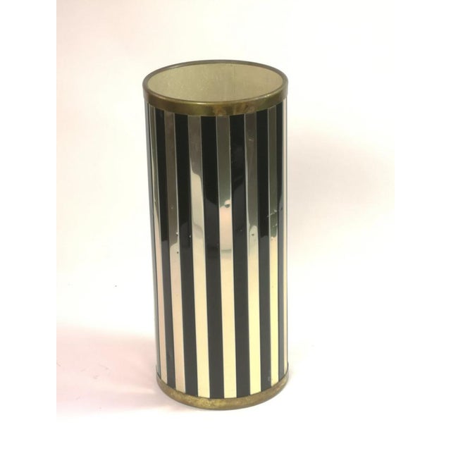 Metal Mid-Century Black and Chrome Umbrella Stand by Siva Poggibonsi, Italy, 1950s For Sale - Image 7 of 17