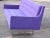 Purple Modern Chrome & Purple Sofa by Patrician For Sale - Image 8 of 12