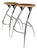 Postmodern Chromed Steel and Beech Bar Stools, Italy, 1990s, Set of 2 For Sale