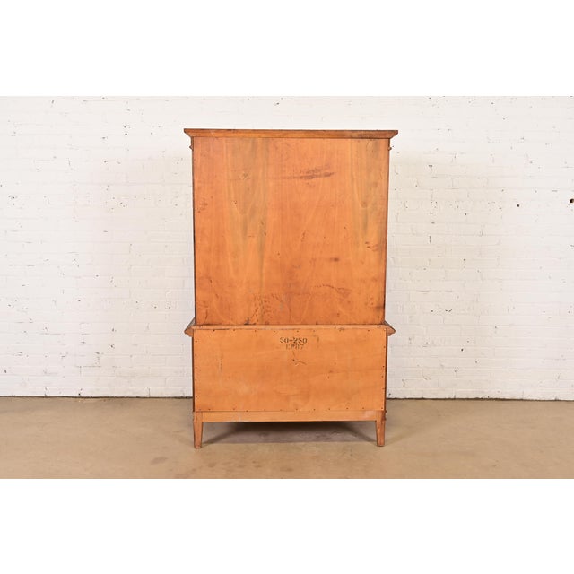 Henredon Style French Regency Louis XVI Walnut Gentleman's Chest, Circa 1960s For Sale - Image 13 of 14