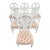 Vintage Palm Beach Regency Braided Rattan Dining Chairs With Palm Leaf Motif - Newly Painted - Set of 6 For Sale
