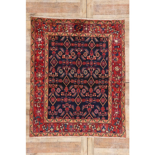 Antique Persian Lilihan Rug, 05'01 X 06'03 For Sale - Image 10 of 10