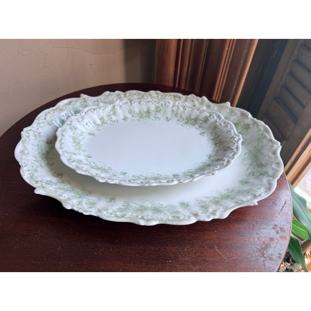 Elite Works Limoges France porcelain serving platters produced by Bawo & Dotter in Limoges, France. White porcelain with...