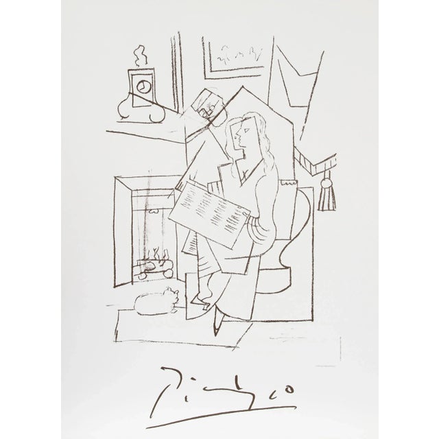 1980s "Femme Dans un Fauteuil" Lithograph After Pablo Picasso For Sale