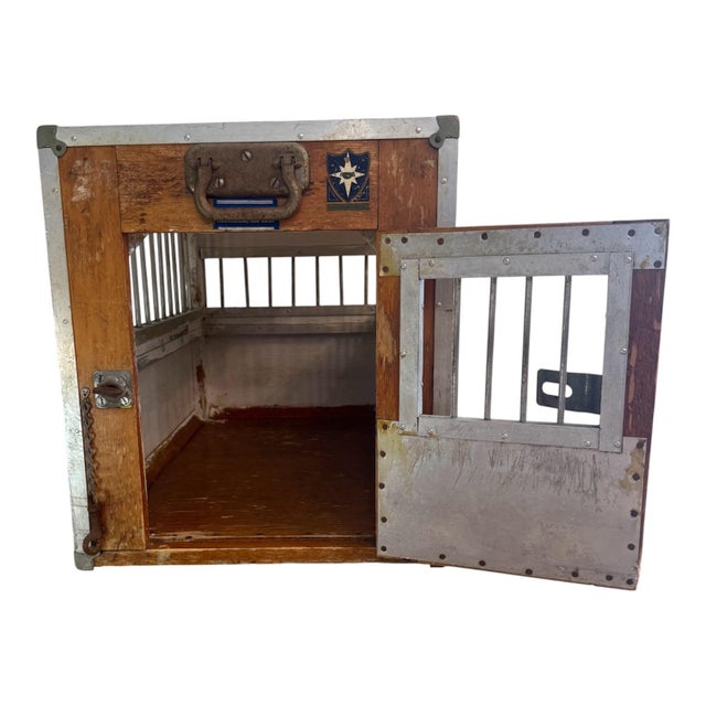 Wood 1960s Kroyer Crates Dog Handlers’ Guild Wood and Metal Travel Kennel For Sale - Image 7 of 12