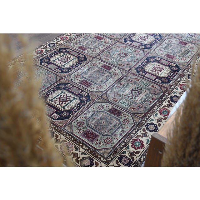 1970s Vintage Turkish Handmade Wool Cotton Brown Area Rug For Sale - Image 11 of 11