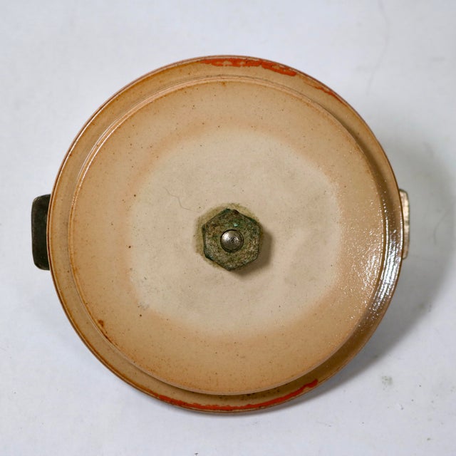 1920s 1920s Royal Doulton Lambeth Crystalline Glaze Stoneware Tobacco Jar Humidor by Minnie Webb For Sale - Image 5 of 12