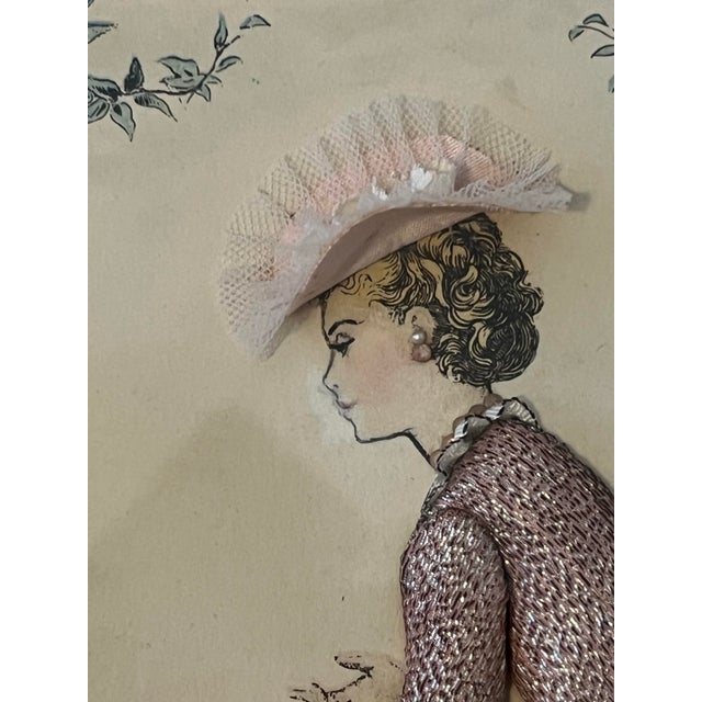 Wood Early 20th Century French Antique La Mode Illustree Shadow Boxes For Sale - Image 7 of 12