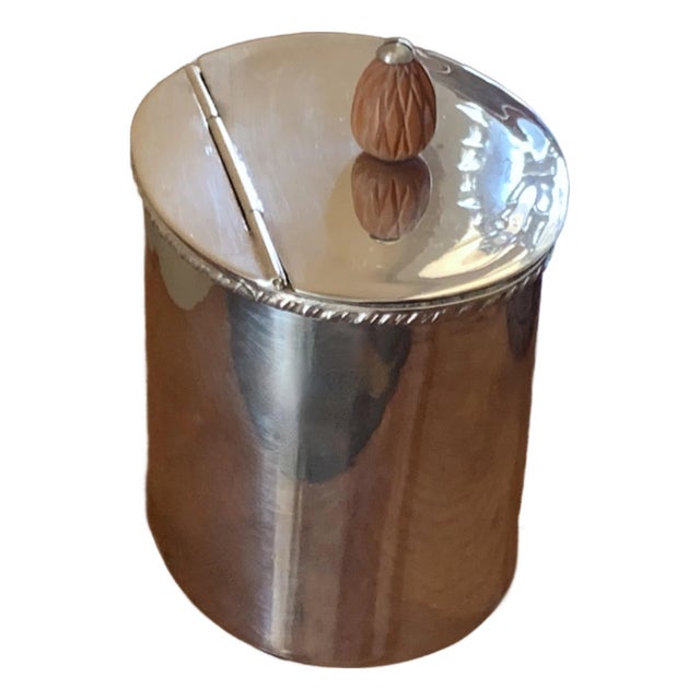 Small Oval Silver Plate Tea Caddy For Sale