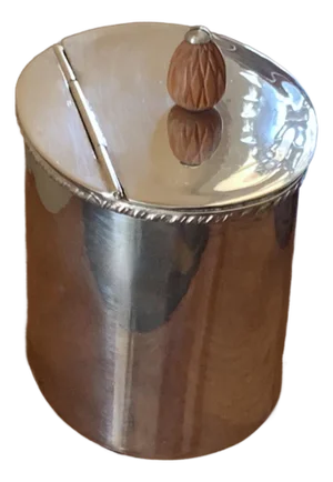 Small Oval Silver Plate Tea Caddy