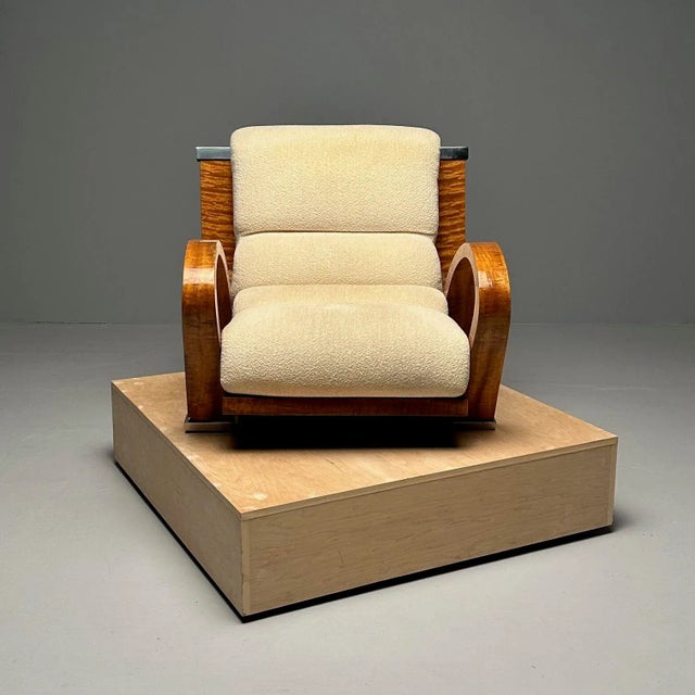 Art Deco Lounge / Accent Chair, James Rosen for Pace, Macassar Ebony, Labeled For Sale In New York - Image 6 of 12