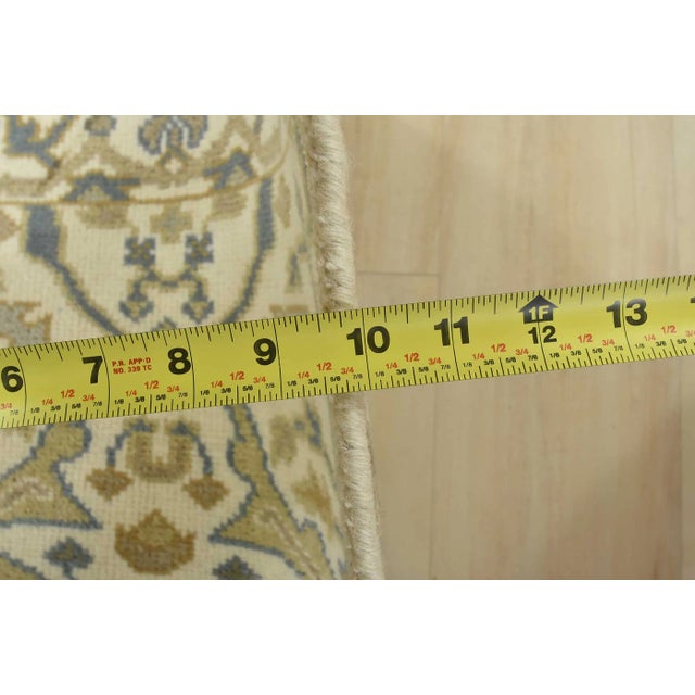 Oushak Runner 2’7” X 7’11” Ivory Wool Tribal Hand-Knotted Oriental Rug For Sale - Image 10 of 12