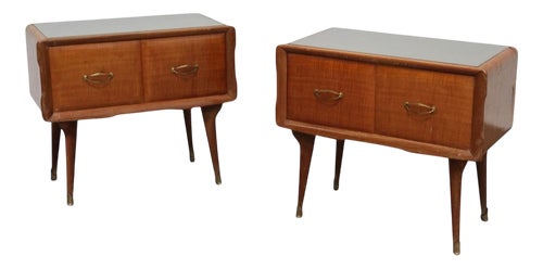 Mid-Century Modern Nightstands in the style of Gio Ponti, 1950s, Set of 2