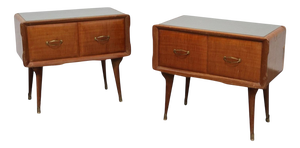Mid-Century Modern Nightstands in the style of Gio Ponti, 1950s, Set of 2