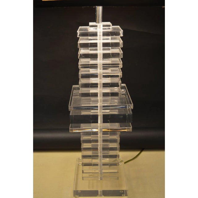 Acrylic Lamps - a Pair For Sale - Image 4 of 5