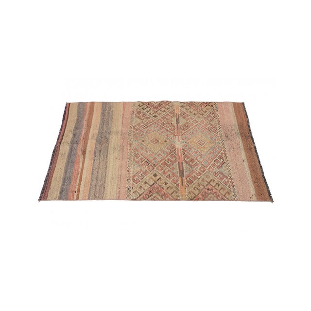 Faded Vintage Decorative Kilim Rug - 2`10″ X 5`0″ For Sale - Image 4 of 6