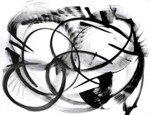 "Delta Muscae" Contemporary Abstract Ink Painting by Thomas Hammer