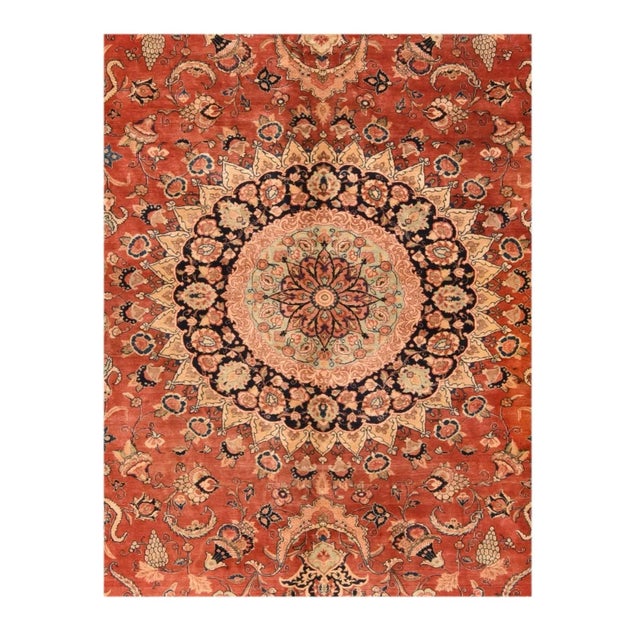 Traditional Vintage Sarouk Rug 10'0'' X 13'0'' For Sale - Image 3 of 3