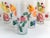 Federal Glass Midcentury Vintage Federal Frosted Colorful Fruit Glasses - Set of 10 For Sale - Image 4 of 7