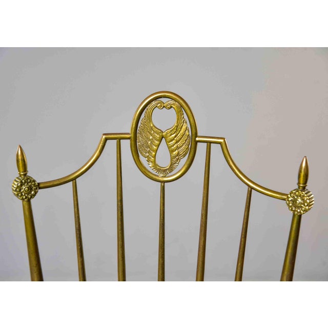 Italian Brass High-Back Chiavari Side Chair With Cast Wing Crest For Sale - Image 9 of 9
