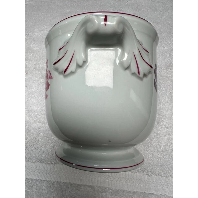 1990s Vintage Vista Alegre Floral Cachepot Planter. Fine Porcelain Portugal For Sale - Image 5 of 5