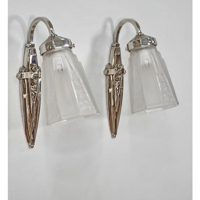 Charles Schneider French Art Deco Wall Sconces by Charles Schneider 1920s France - A Pair For Sale - Image 4 of 11