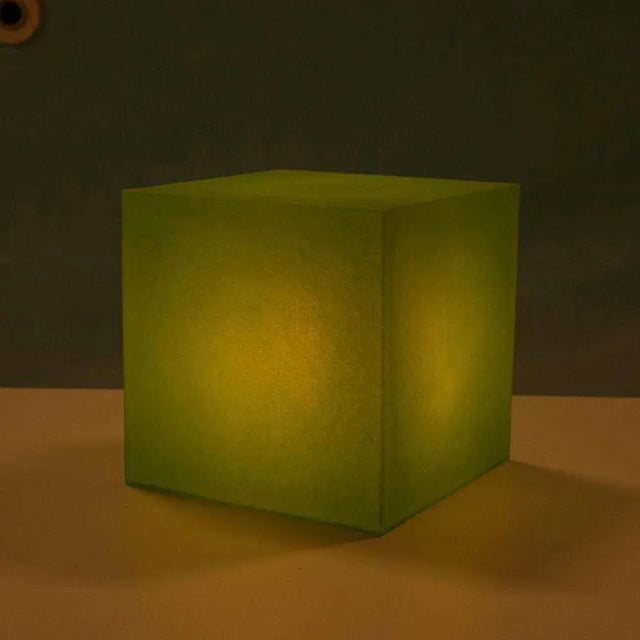 Green Vintage Cube Lamp from Heico, 1980s For Sale - Image 8 of 13