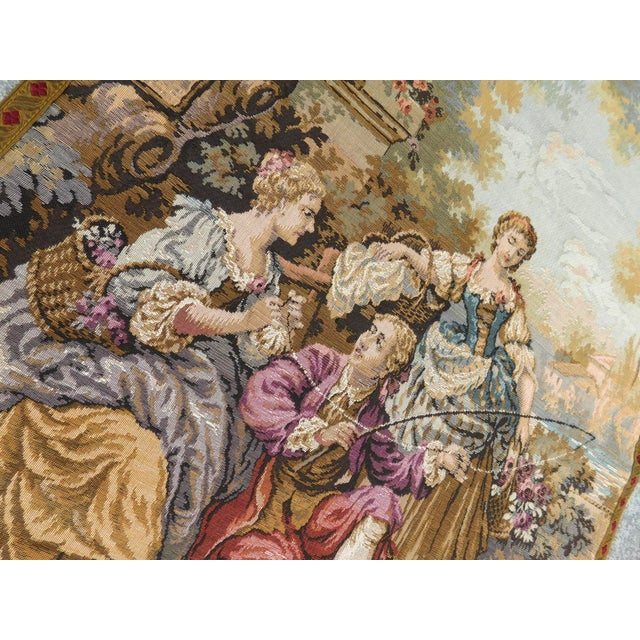 Textile Vintage 1970s French Goblin Tapestry For Sale - Image 7 of 9