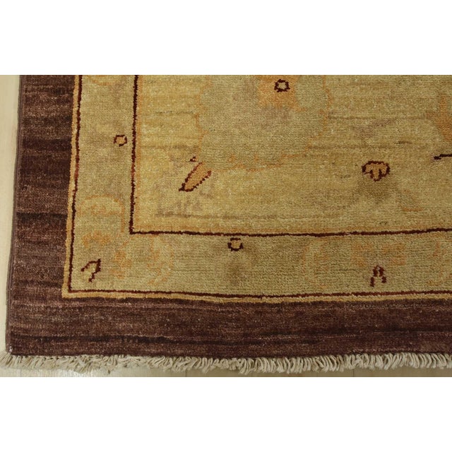 Ziegler Rug 9'11'' X 13'7'' Brown Wool Traditional Hand-Knotted Oriental Carpet For Sale - Image 10 of 12