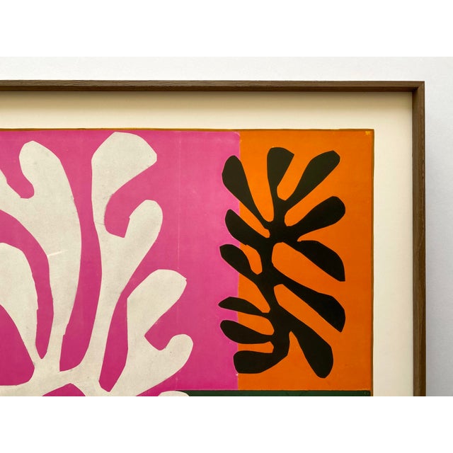 Henri Matisse Vintage 1989 Modernist Lithograph Print Framed Museum Poster " Snow Flowers " 1951 For Sale - Image 12 of 18