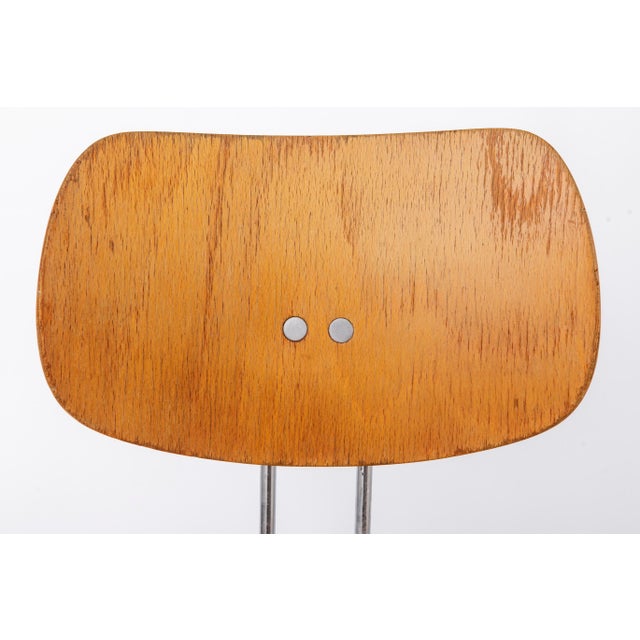 1950s Industrial German Bauhaus Swivel Chair by Egon Eiermann for Wilde & Spieth, 1950s For Sale - Image 5 of 11