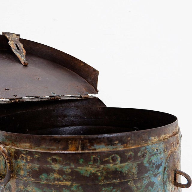 1960s Vintage Metal Barrel, 1960s For Sale - Image 5 of 17