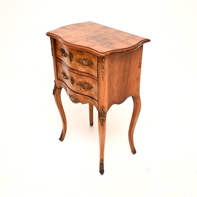 Antique French Burr Walnut Chest of Drawers, 1880 For Sale - Image 4 of 10