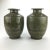 Beautiful Celedon porcelain carved Chinese vases. These are quite heavy and very slightly different heights due to...