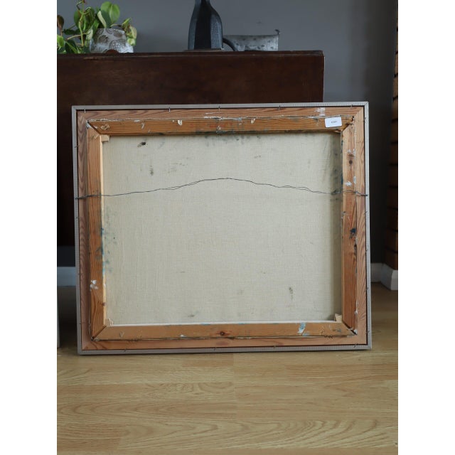 Mid-Century Modern 'The Long Turn Home' Vintage Swedish Expressive Landscape Oil Painting, Framed For Sale - Image 16 of 16