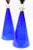 Vintage Seguso for Oggetti Monumental Murano Italian Glass Sculptures or Vases Pair of Purple, Royal Blue For Sale - Image 9 of 11