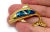 This is an impressive looking half dimensional dolphin pendant, it is crafted from 14k yellow gold with a curved tail and...