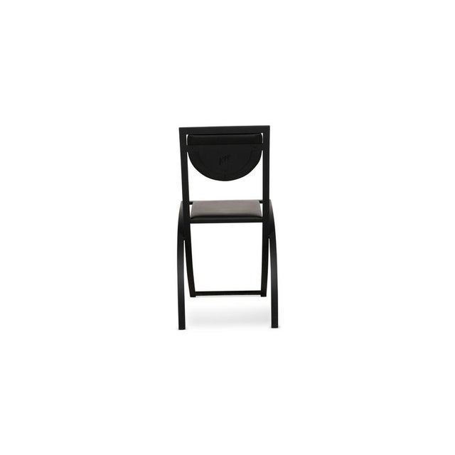Sinus Chairs in Black Leather from KFF, Set of 4 For Sale - Image 9 of 13
