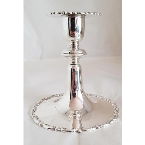 Brown Antique Sterling Silver Candlesticks from Elkington & Co., London, 1905, Set of 2 For Sale - Image 8 of 18