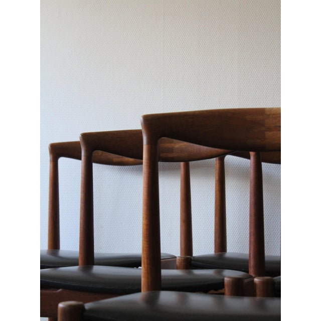 Mid-Century Modern Vintage Danish Dining Chairs by Arne Vodder for Vamø Sønderborg, 1960s, Set of 6 For Sale - Image 3 of 10