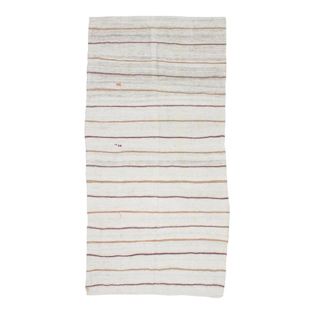 1960s Turkish Striped Kilim Rug For Sale