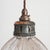 Antique Reclaimed Holophane Glass Pendant Light, 1950s For Sale - Image 6 of 8