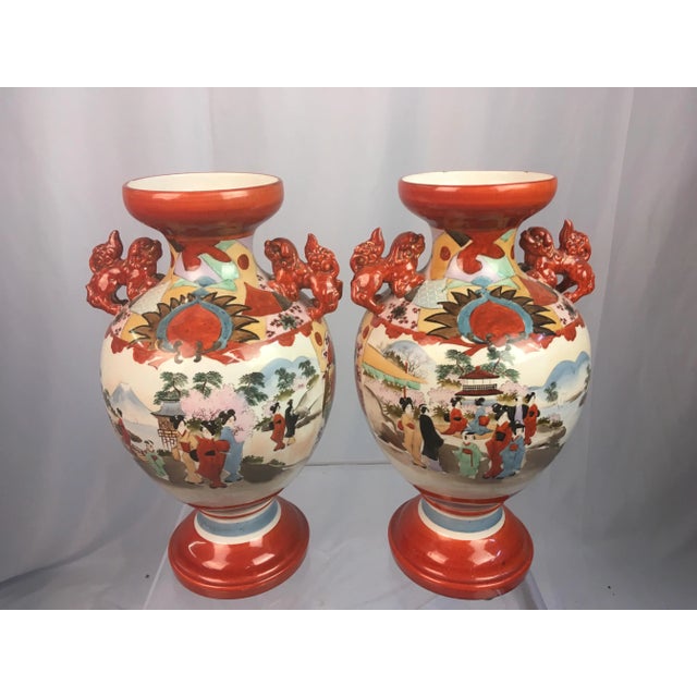 Asian Late 19th Century Chinoiserie Chinese Vases - a Pair For Sale - Image 3 of 12