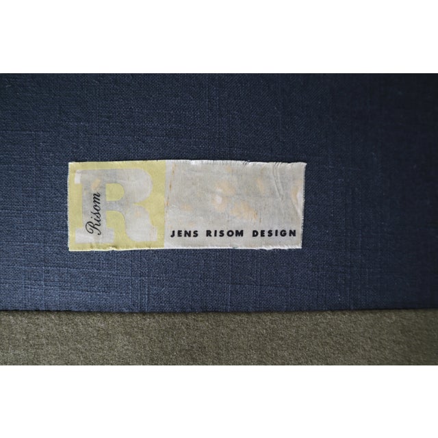 Olive Pair of Mid Century Barrel Lounge Chairs by Jens Risom For Sale - Image 8 of 11