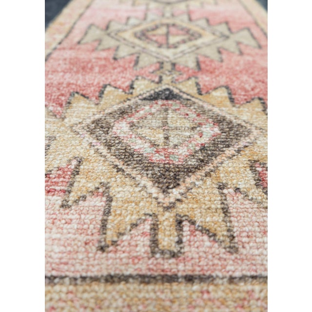 Turkish Mini Rug Oriental Hand Knotted Vintage Rug 1'8" x 3'2" #16890 For Sale In Houston - Image 6 of 8