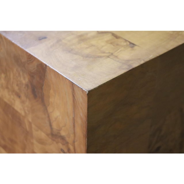 Mid-Century Modern Mid 20th Century Attributed to Milo Baughman Burl Table For Sale - Image 3 of 7