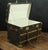 Damier Domed Trunk with Leather Straps, 1920s, in Very Good conditions. Designed 1920 to 1949
