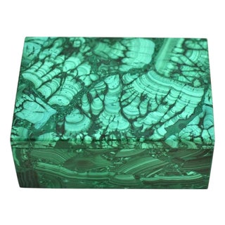 Natural Malachite Box Geological Scene For Sale