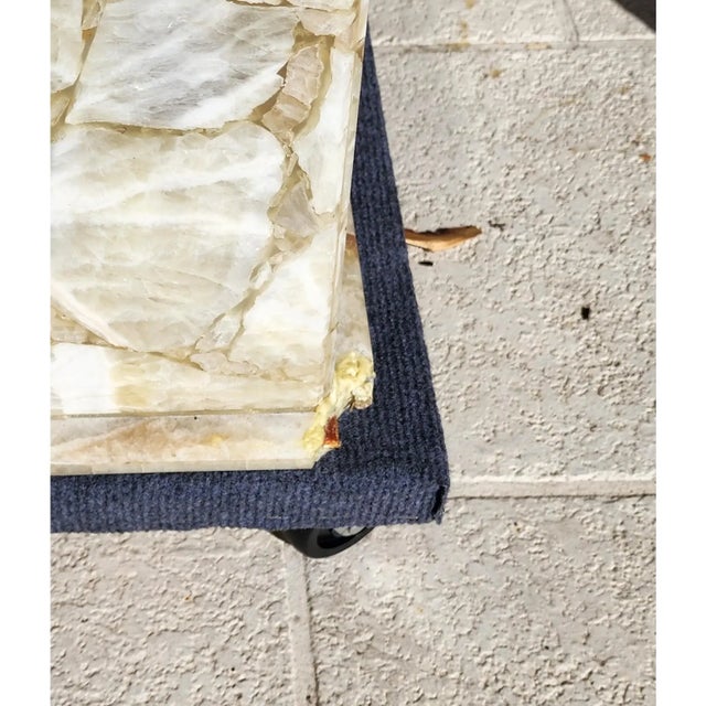 Semi Precious Stone Dining Table Inlaid Orcas Fish Custom Made For Sale - Image 12 of 12